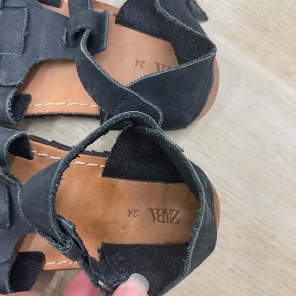 Zara Navy Sandals Toddler Size 8 - Picture 3 of 4